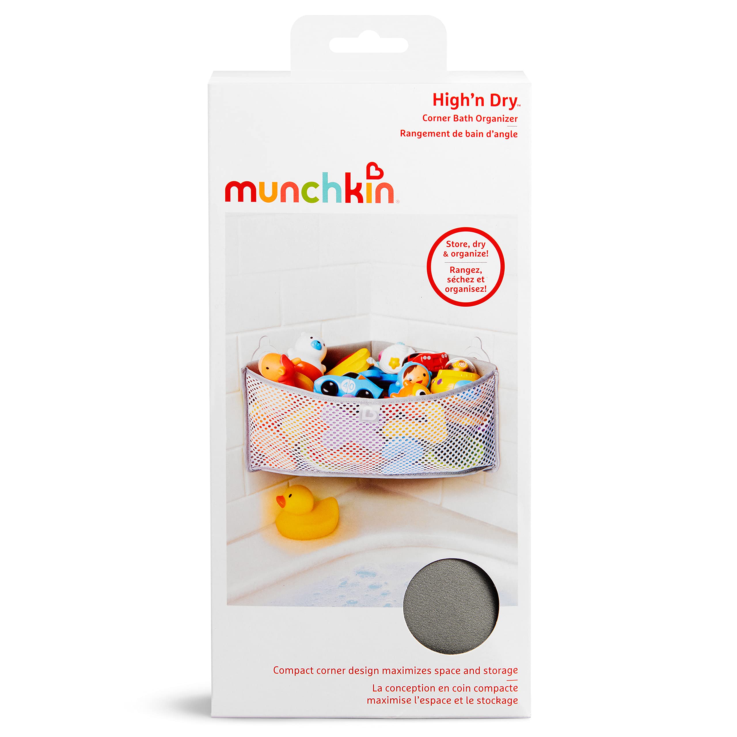 munchkin-high-n-dry-filet-de-rangement-d-angle-pour-jouets-de-bain-avec-ventouse image 4