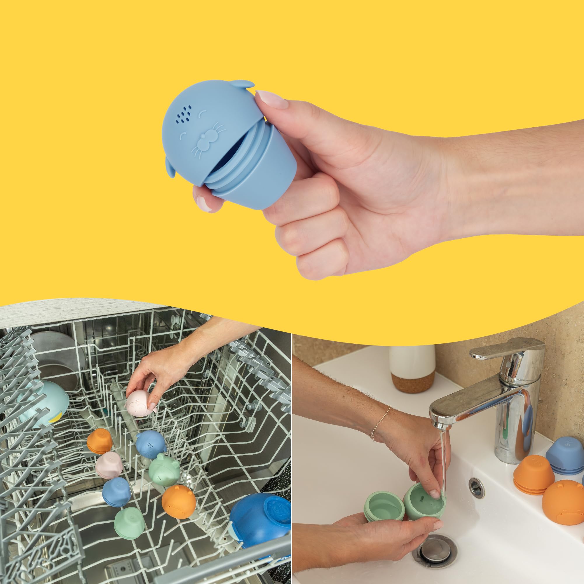 badabulle-lot-de-4-jouets-de-bain-aspergeurs-en-silicone-ouvrables-pour-nettoyag image 4