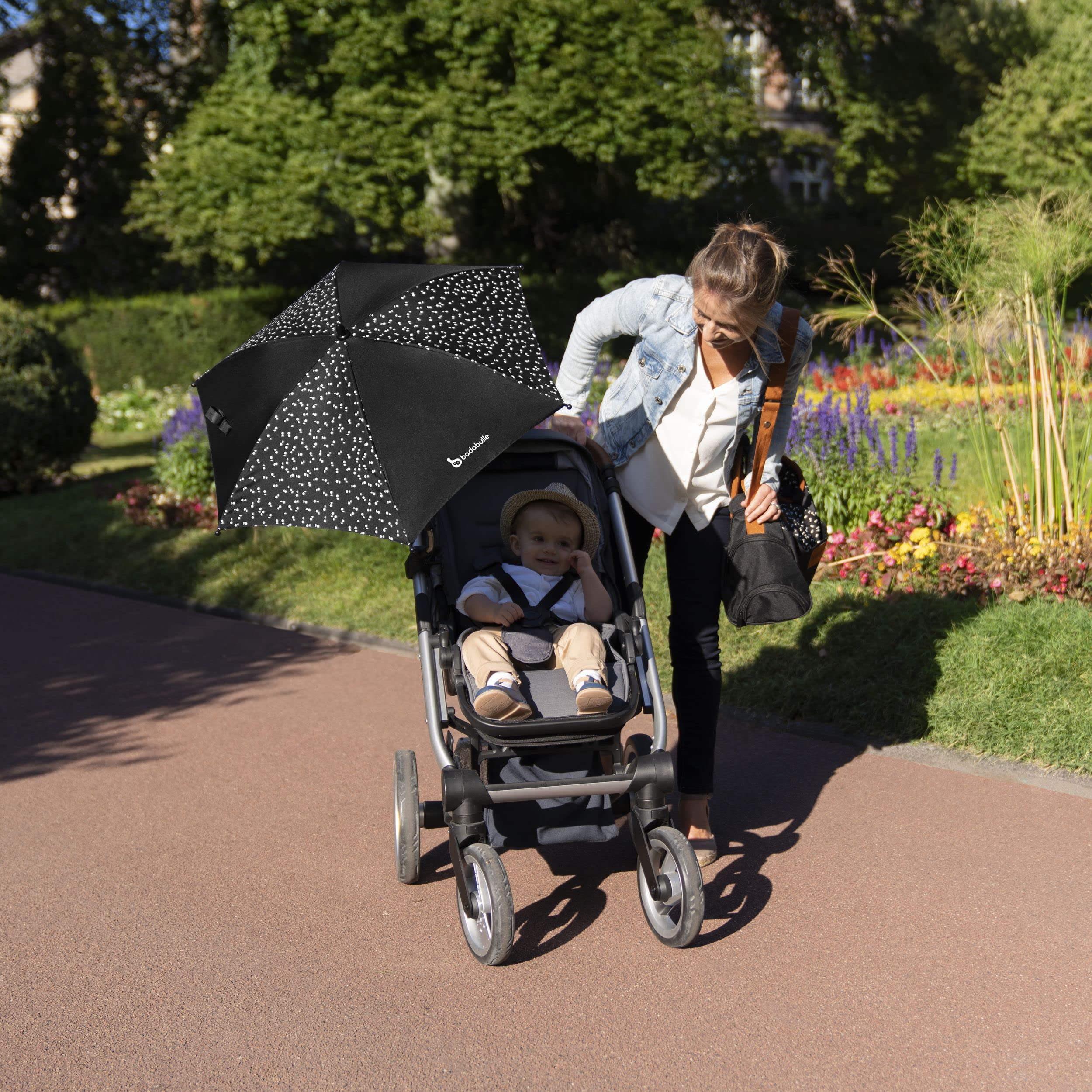 badabulle-ombrelle-anti-uv-50-universelle-noire-pour-poussette-diam-tre-80-cm-do image 2