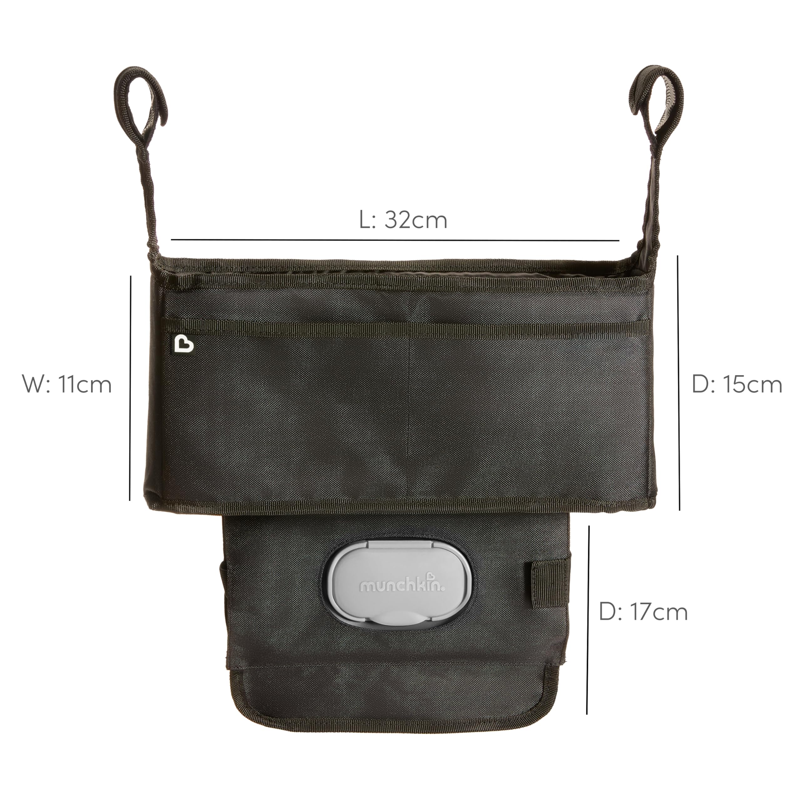 munchkin-organisateur-de-poussette-universel-avec-2-porte-gobelets-tui-lingettes image 4