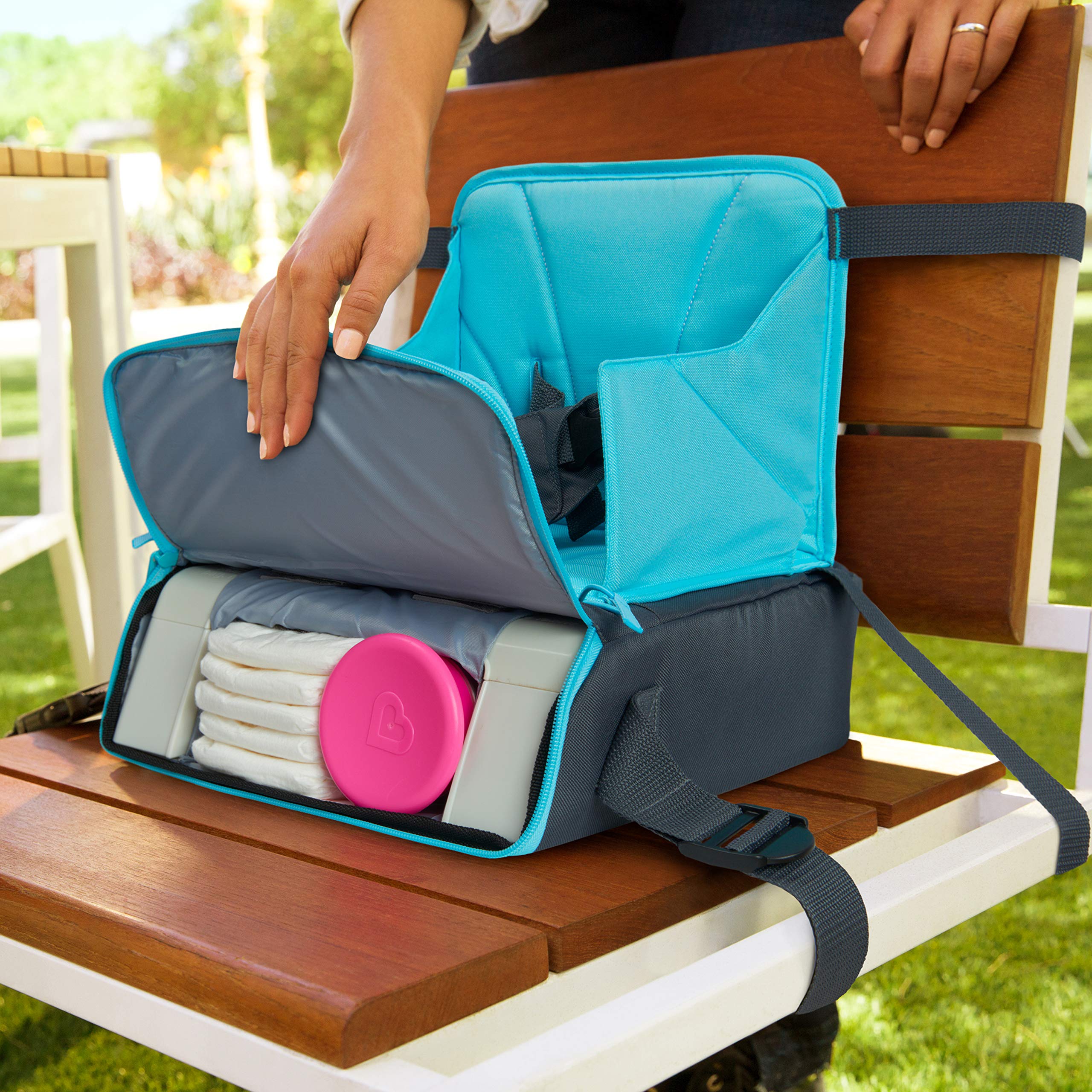 munchkin-si-ge-rehausseur-de-voyage-pliable-chaise-haute-portable-convertible-en image 3