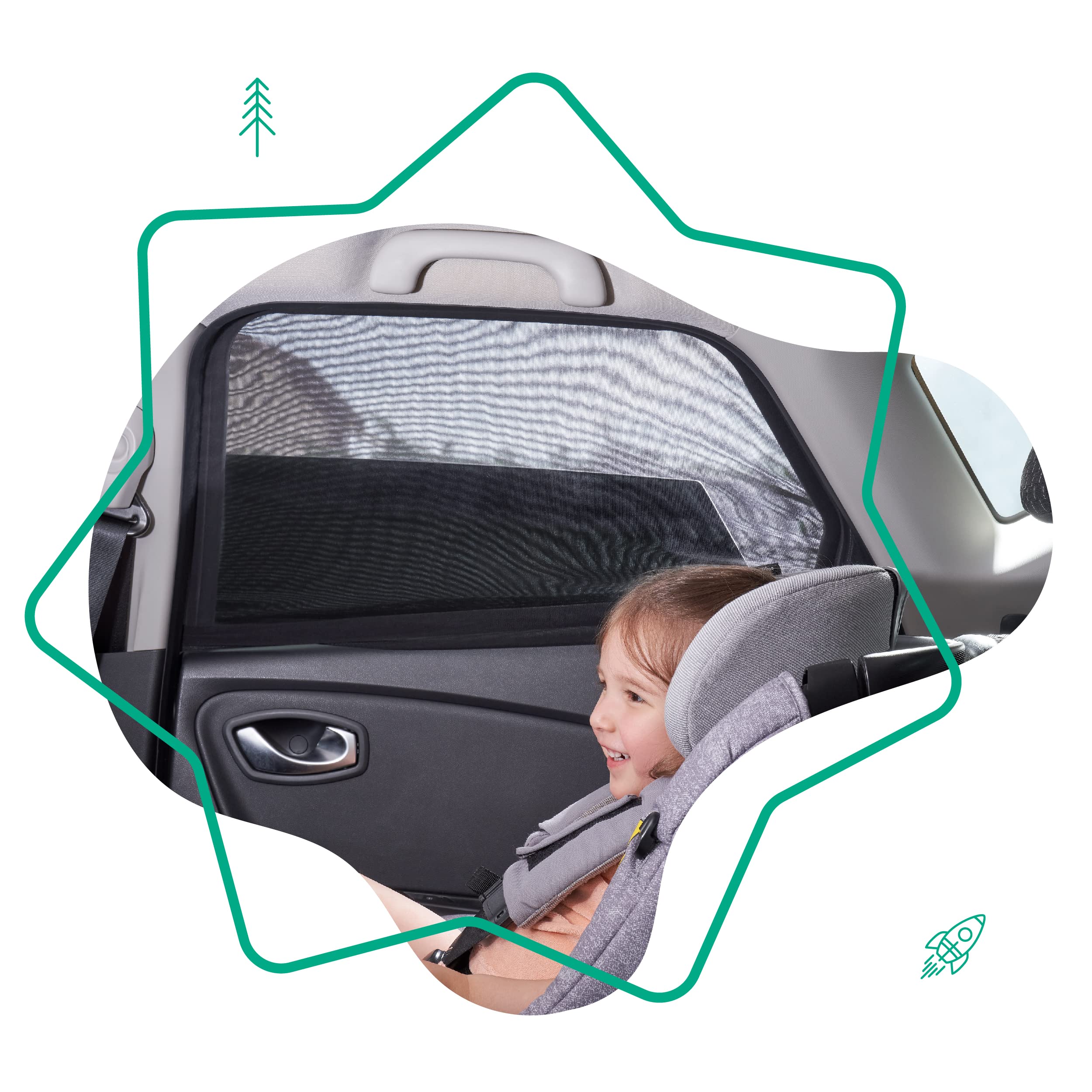 badabulle-lot-de-2-chaussettes-pare-soleil-voiture-bloque-99-de-la-lumi-re-r-dui image 2